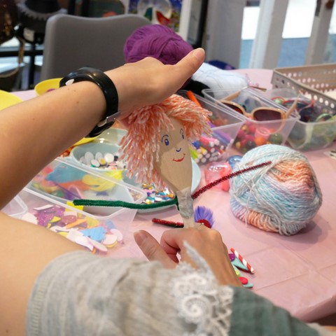 workshops colour in cut out puppet spoon puppets finger puppets jennapandolls jenna pan dolls camille pagniez poupée marionnette handmade dolls puppets ooak made in ireland cork cork city customizing art craft monster high barbie fabric mister super clear jennapan